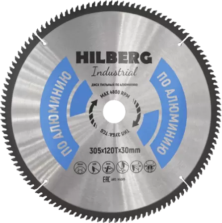 Пильный диск по алюминию 305*30*Т120 Industrial Hilberg HA305 - интернет-магазин «Стронг Инструмент» город Екатеринбург